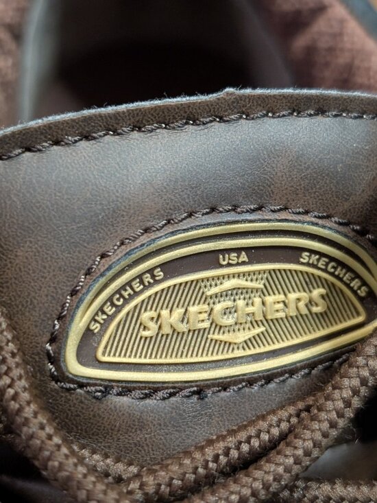Skechers Mariner Work Boots Mens Size 11.5 Dark Brown Leather 4470/CDB - LNUC
